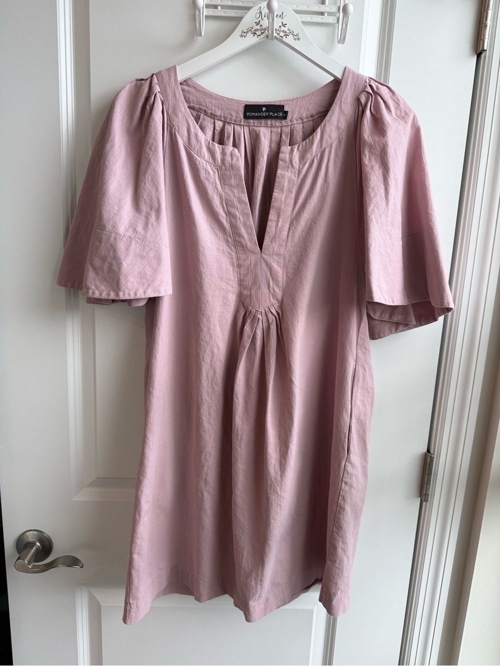 Tuckernuck Pomander Place Finley Flutter Sleeve Dress Lilac Medium Preppy